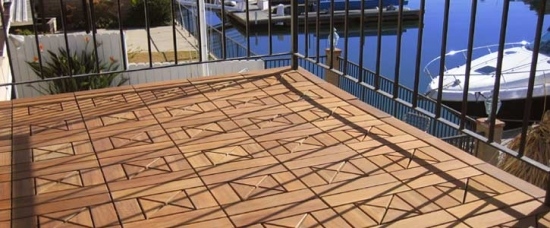 Altan gulvbelægning træ-fliser-filing mønster