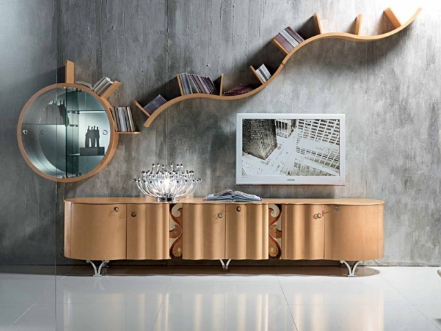 møbeldesign Mistral Carpanelli-Moderne træformet skænk