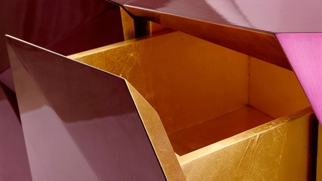 boca do lobo-design luksusmøbler form skænk-kommode træ-mahogni