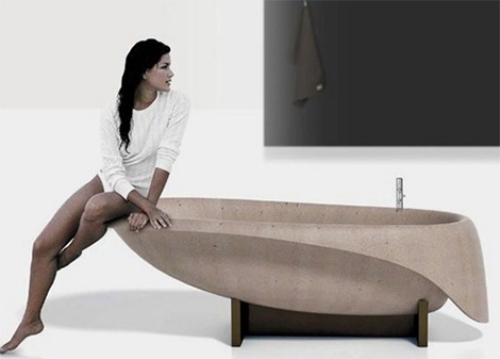 glasIdromassaggio beton moderne designer badekar ideer