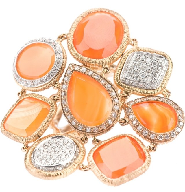 trendy ringe design ideer orange sten