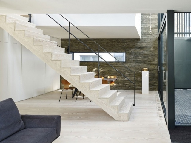slidbane trappe moderne design laminat let gelænder metal