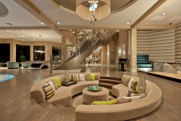 Hotel Foyer Designideer Rund-sofasæt-indbyggede puder