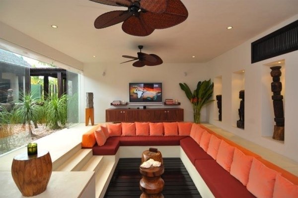 Sæde niche Orange polstring lounge moderne
