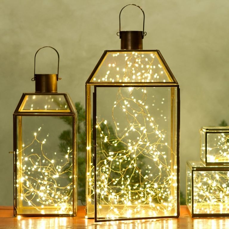 eventyr lys indendørs lanterne idé dekoration belysning jul