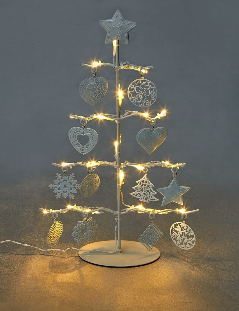 eventyr lys inde juletræ idé wire metal vedhæng sølv