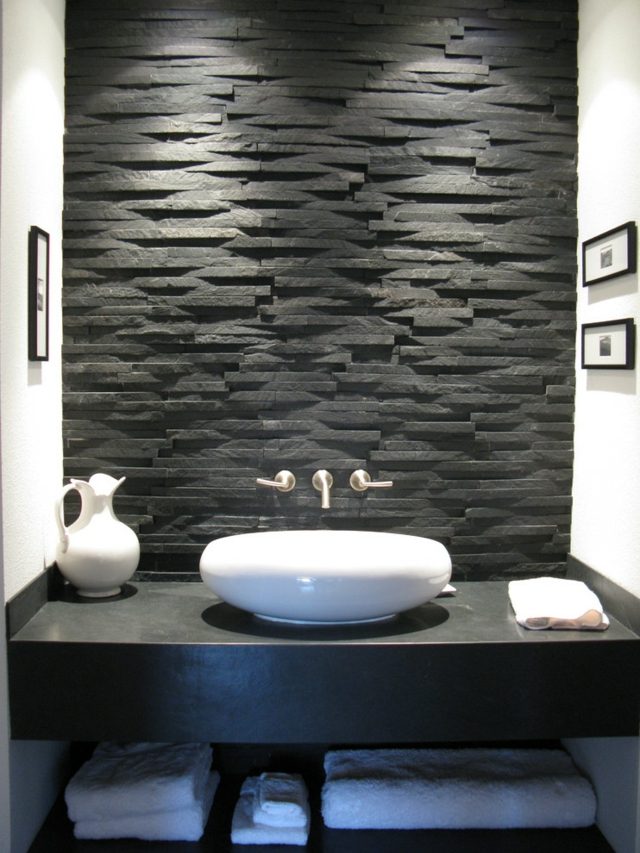 Design forfængelighed granit vægbeklædning keramisk håndvask hvid
