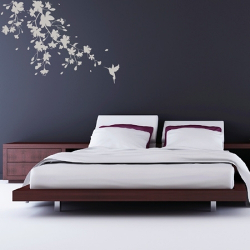 20 fede ideer til wallstickers design soveværelse kolibri