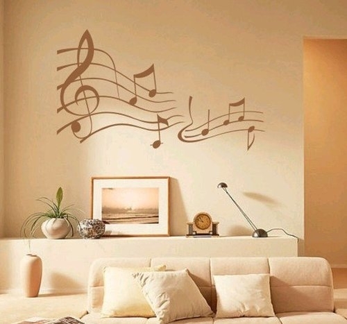 20 fede ideer til vægoverføringsdesign soveværelse musik