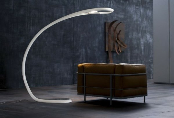 moderne gulvlampe-chic design hvid