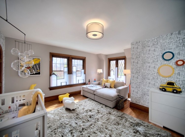 baby værelse-dekoration-dreng-grå-gul-kombination