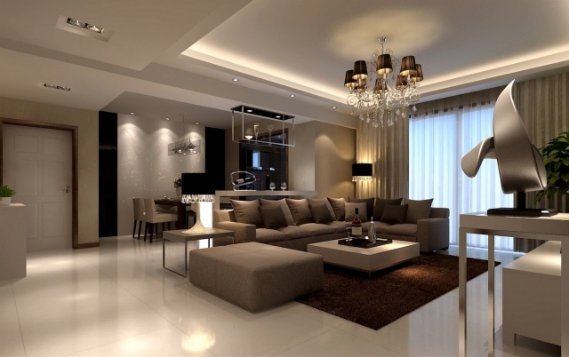 Loft-stue-mere luksuriøs-lysekrone-gulv design-dekorationer-3d