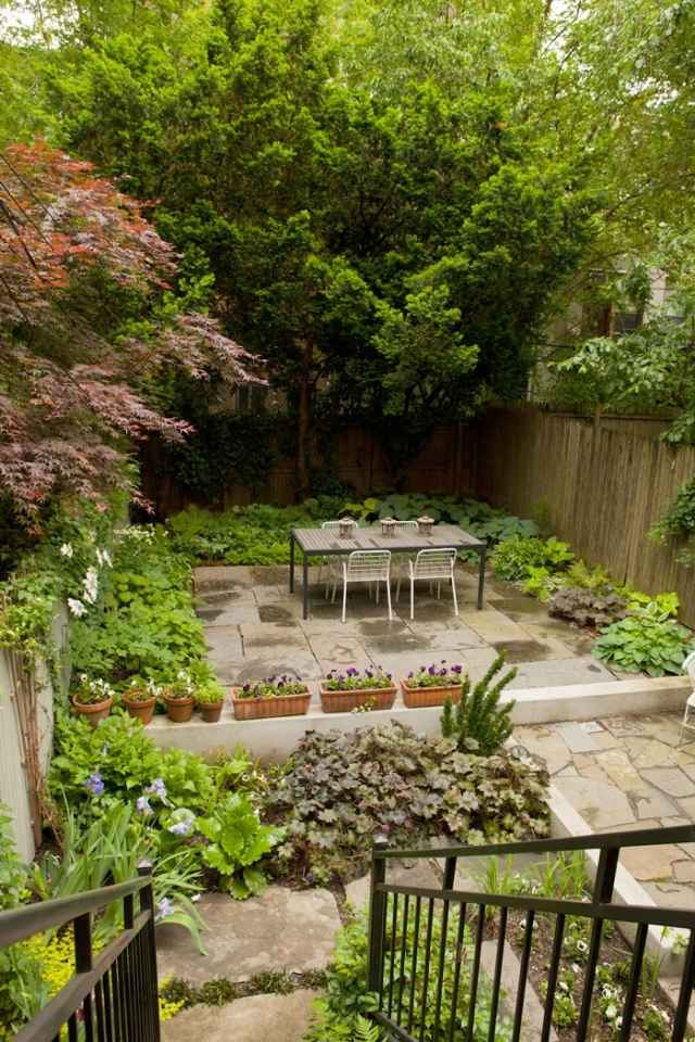 Gårdsplanter designplanterede blomster DouglasRiccardi Design gulvsten