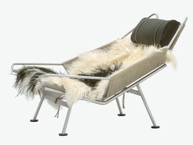 Designer lænestol-skandinavisk-liggestol-pejs område-rørformet stålstel-PP225-THE-FLAG-HALYARD-STOL-PP-Møbler