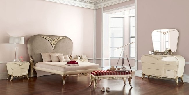spacium soveværelsesmøbler beige creme renæssancesø