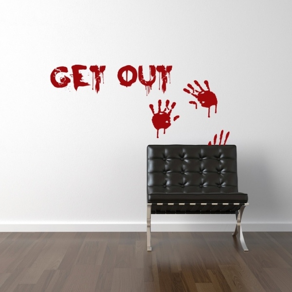 Horror Party Blodig håndaftryk Vægdekoration Smykker Ideer Halloween
