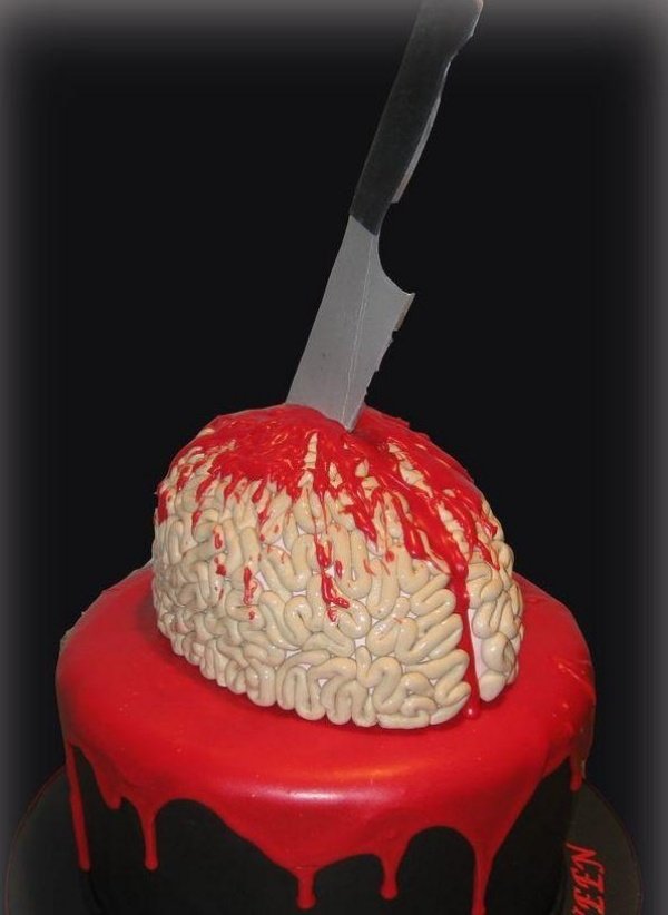 Torte Cake-Preparation Blodig knivprikede Halloween-kiks
