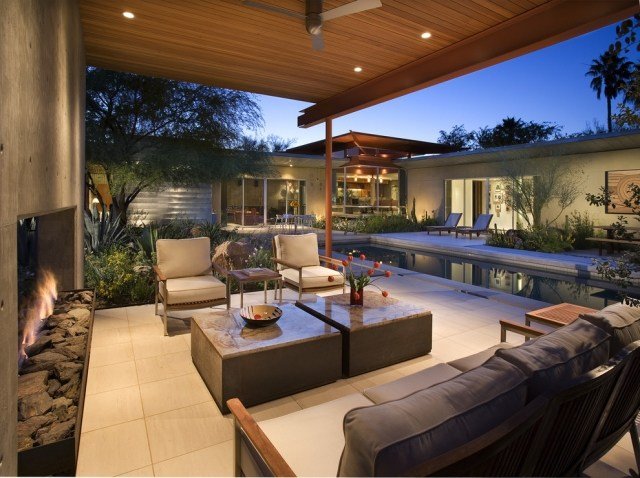 Overdækkede havemøbler-vejrbestandige materialer-moderne terrasse