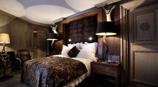 soveværelse møblering lamper design leg af lette lofter luksus ski chalet courchevel