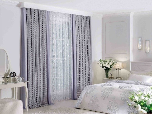 ideer-soveværelse-gardiner-gardiner-kombination-lilla farve