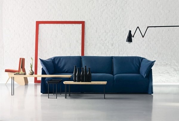 Cassina sofaer-blå moderne polstrede stueideer