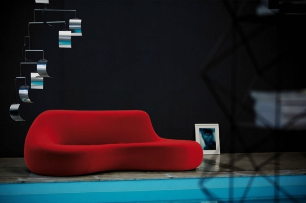 Design sofa moderne koochy-rød Karim Rashid-zanotta