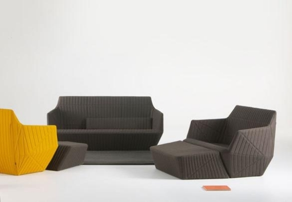 moderne sofa design polstring møbler-grå gul-R & E Bouroullec