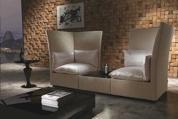 moderne designer sofa armlæn sofa Privat Asnaghi italien