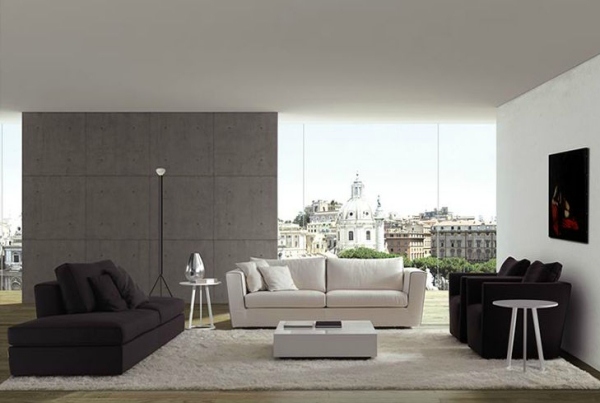 Stue sæt hvid grå møbler-møbler italiensk sofa-lambert