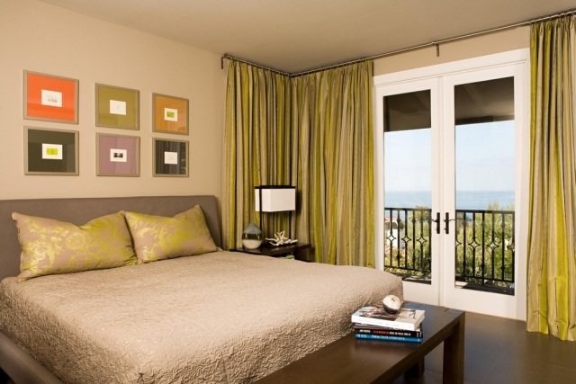 solbeskyttelse uigennemsigtige gardiner-gul soveværelse vinduesdesign