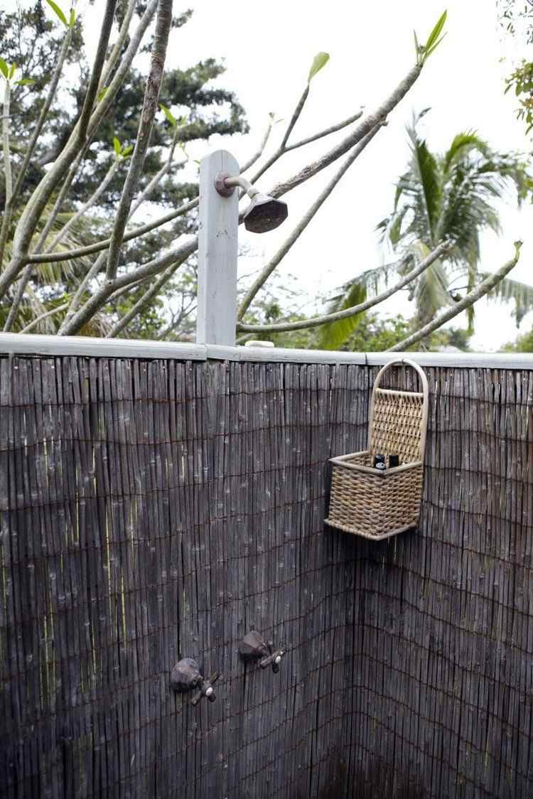 Beskyttelse af personlige oplysninger-have-hegn-bambusmåtte-udendørs bruser