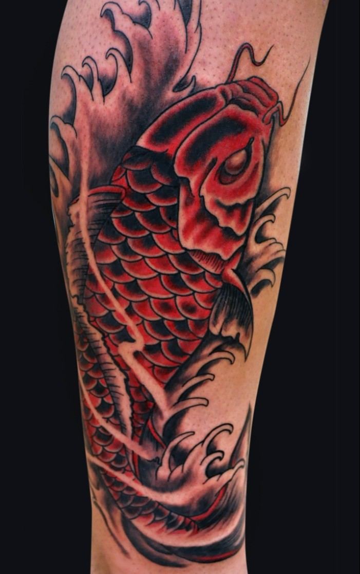 rød-koi-fisk-tatovering-design-motiver-skabelon-betydning