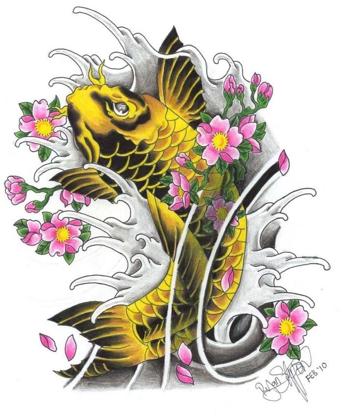 golden-koi-tattoo-templates-online-asian-elements