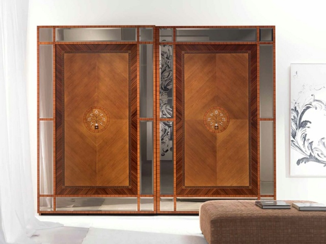 Spejl dør træ udskæring klassiske møbler Italien Carpanelli