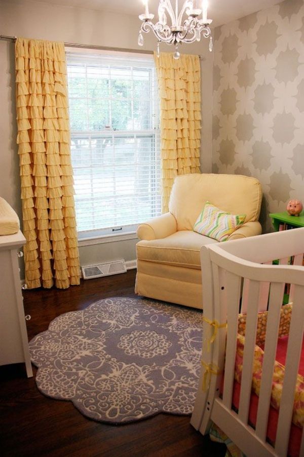 Baby værelse ideer design privatliv gardiner forhæng-tekstur tæppe