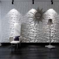 lyst 3D -panel i plast i stuen