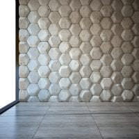 lyst aluminium 3d -panel i rommet bildet