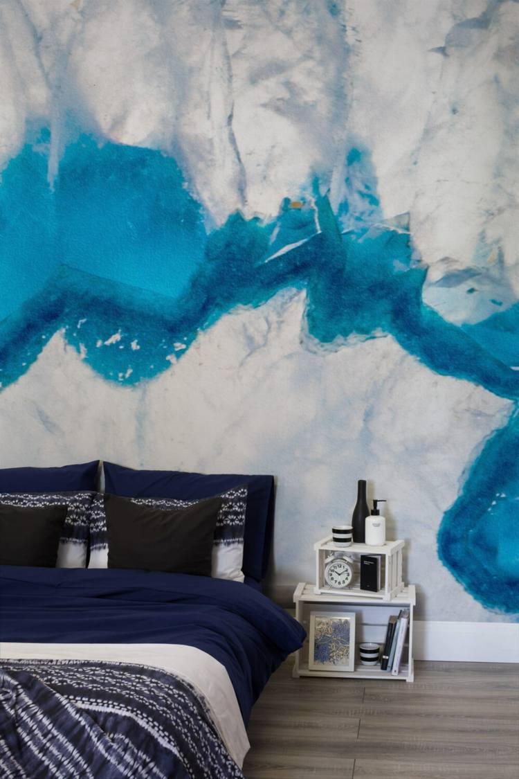 3d-tapet-agat-blå-grå-natursten-soveværelse