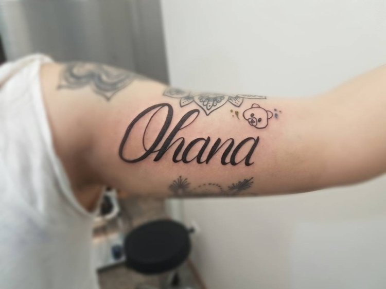 ohana tatovering overarm mænd ideer