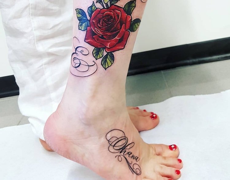 ohana tattoo rose skrifttype betydning