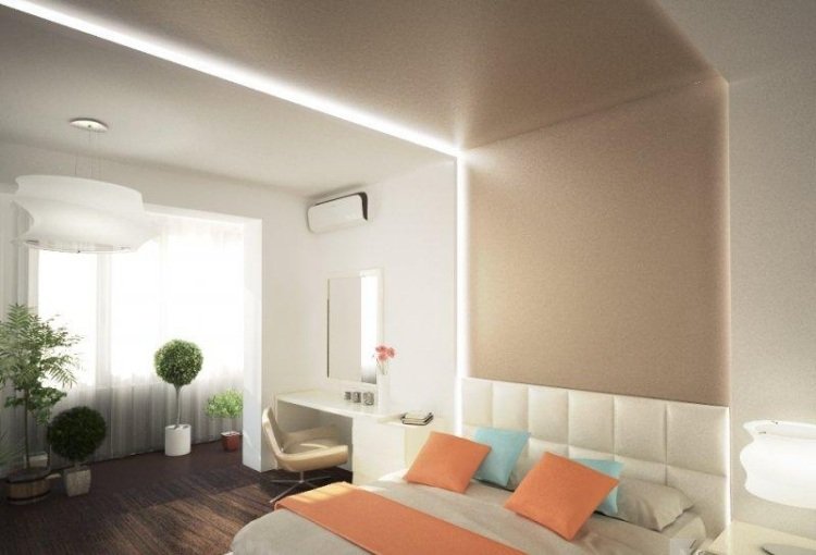 Vægbelysning-ideer-soveværelse-indirekte-hvidt lys
