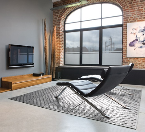 moderne design zanzibar tæppe lavet af læder