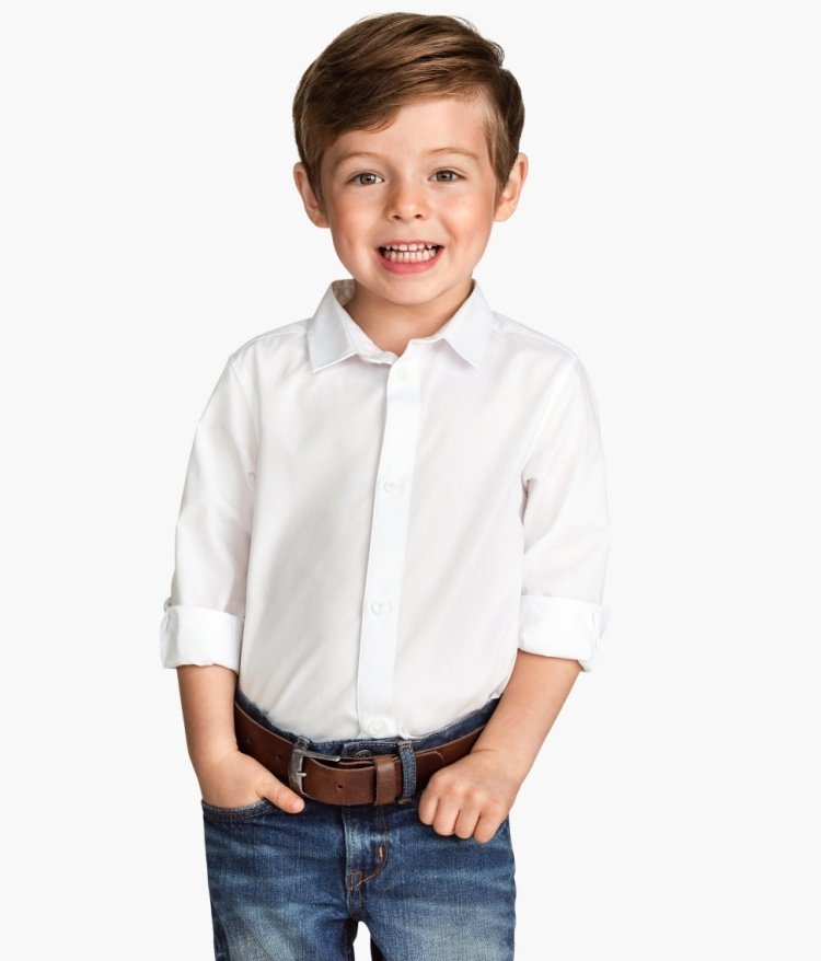 frisurer-små-drenge-elegant-skjorte-side afsked-jeans