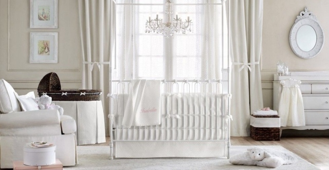 vintage baby værelse møbler hvid pige deco