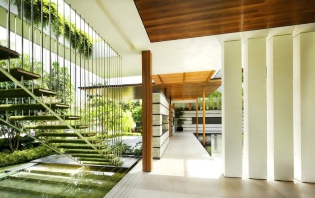 Central stringer trappe Moderne trappe Lejlighed ideer design Willow house