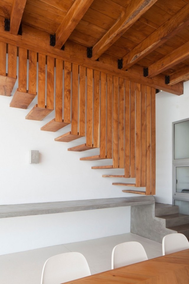 Indretning design moderne hængende trappe træ design design ideer