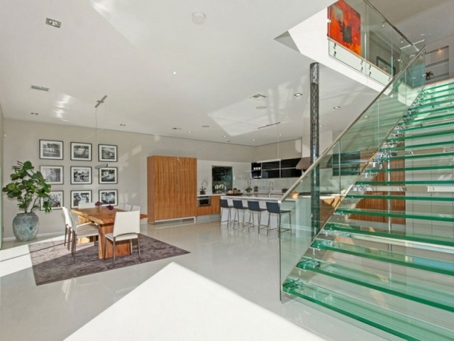 Stringer trappe trappe materiale-glas moderne design trapper loft lejlighed