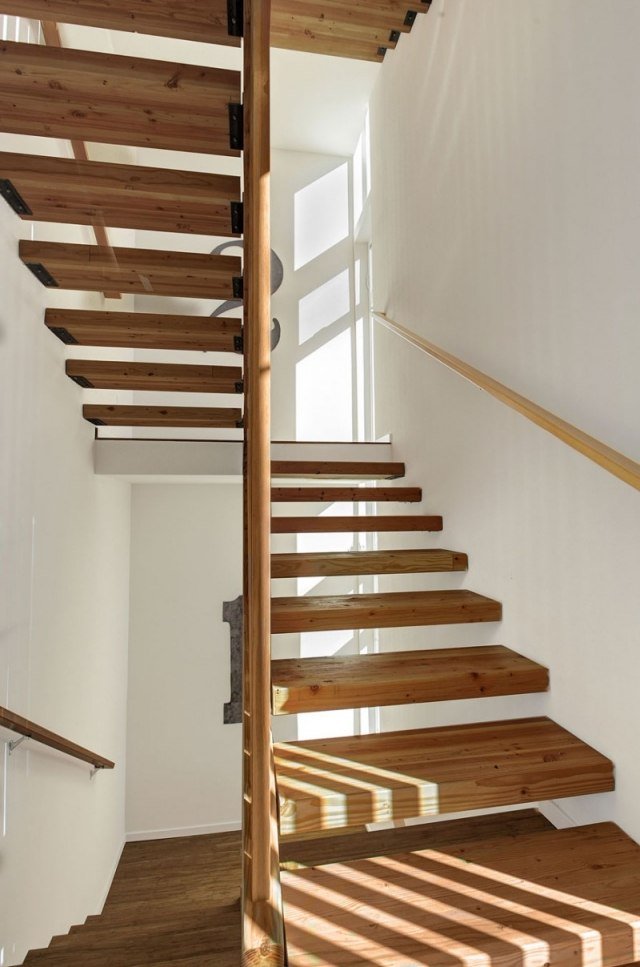 Zigzag trappe trætrapper-moderne indretning