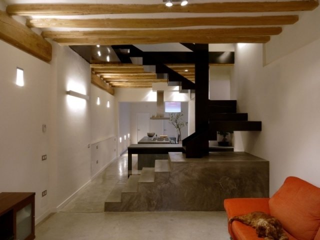 Lejlighed loft ideer design-med trapper konstruktion klatre indendørs moderne
