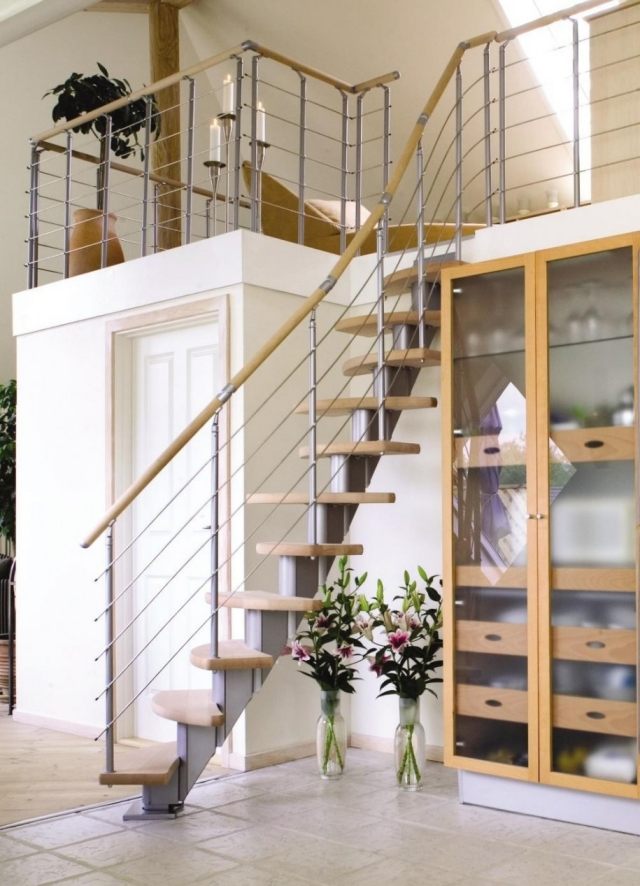 moderne designer trappe pladsbesparende balustrade maisonette lejlighed